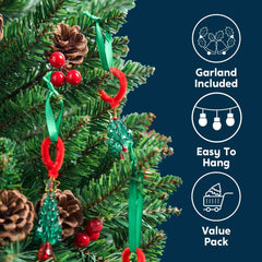 Christmas Beaded Ornament Craft Kit - Make Up to 40 Hanging Ornaments