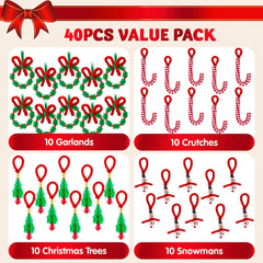 Christmas Beaded Ornament Craft Kit - Make Up to 40 Hanging Ornaments