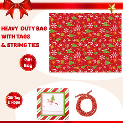 Oversized Christmas Gift Bag 56"x36" - Large Plastic Wrapping Bag