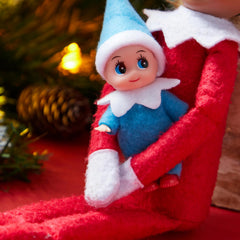 Blue Tiny Elf Soft Plush Doll for Christmas Decor