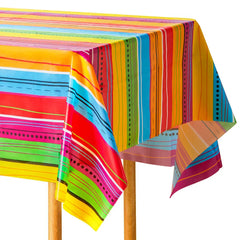 Cinco De Mayo Multicolor Plastic Tablecover, 6-Pack