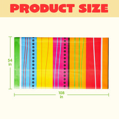 Cinco De Mayo Multicolor Plastic Tablecover, 6-Pack