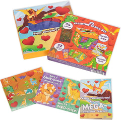 Dinosaur Valentine's Day Mailbox and Cards Set