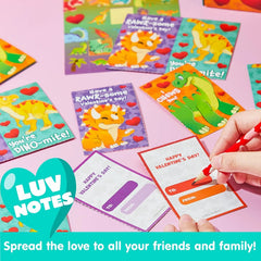 Dinosaur Valentine's Day Mailbox and Cards Set
