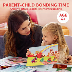 Foil Art Kit for Kids with Foam Stickers, Creative Travel Toys & Birthday Gifts