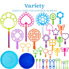 Giant Bubble Wand Toys with Tray Bulk, Large Bubble Maker