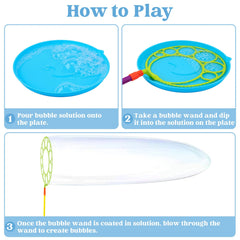 Giant Bubble Wand Toys with Tray Bulk, Large Bubble Maker