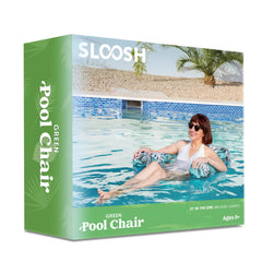 Green Leaves Inflatable Pool Floats Lounge Chair for Adults
