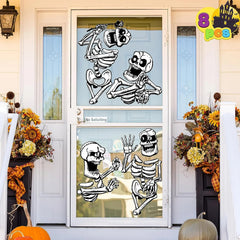 JOYIN Halloween Skeleton Window Clings Decorations for Windows Glass Walls