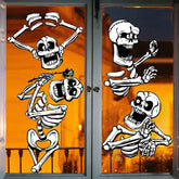 JOYIN Halloween Skeleton Window Clings Decorations for Windows Glass Walls