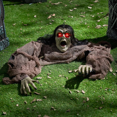 Green Crawling Creepy Halloween Hanging Zombie Groundbreaker