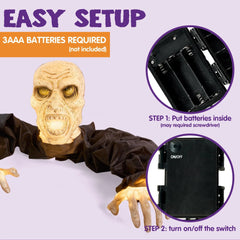 Halloween Light Up Zombie Groundbreaker - Scary Lighted Decoration