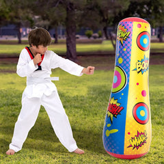 Inflatable Bopper Punching Bag with Bounce-Back Action