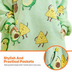 Adult Sherpa Wearable Blanket - Avocado