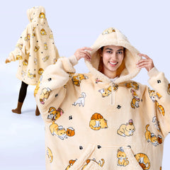 Adult Sherpa Wearable Blanket - Cat