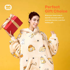 Adult Sherpa Wearable Blanket - Cat