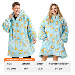 Adult Sherpa Wearable Blanket - Corgi