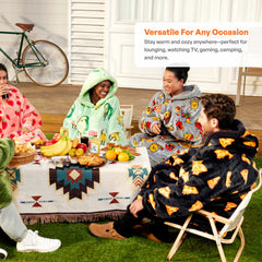 Adult Sherpa Wearable Blanket - Pizza