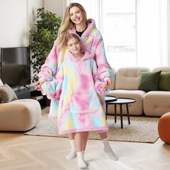 Kids' Sherpa Wearable Blanket - Cotton Candy Tie Dye