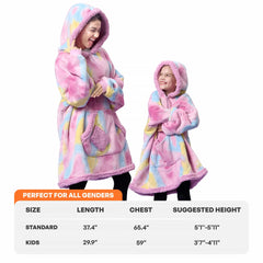 Kids' Sherpa Wearable Blanket - Cotton Candy Tie Dye