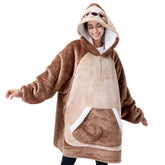 Adult Sloth Sherpa Wearable Blanket