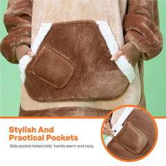 Adult Sloth Sherpa Wearable Blanket