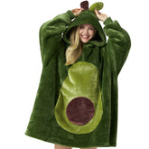 Adult Avocado Sherpa Wearable Blanket