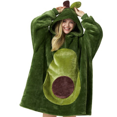 Adult Avocado Sherpa Wearable Blanket