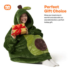 Adult Avocado Sherpa Wearable Blanket