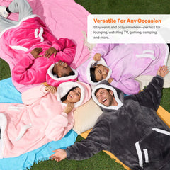 Adult Sherpa Wearable Blanket - Pink