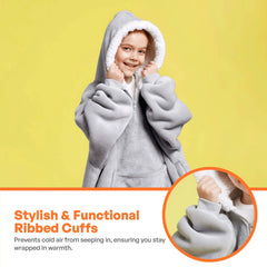 Kids' Sherpa Wearable Blanket - Gray