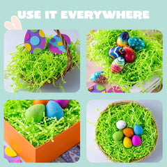 JOIN 0.5LB Light Green Recyclable Easter Grass Crinkle Paper Shred