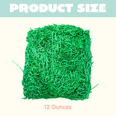 JOYIN 0.75 lb (12 oz) Pure Green Easter Grass Crinkle Filler