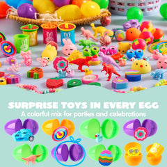 JOYIN 100 Prefilled Easter Eggs with Assorted Toys