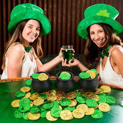 JOYIN 103-Piece St. Patrick's Day Cauldrons Set with Shamrock Coins