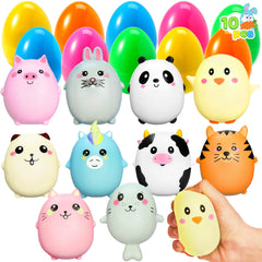 JOIN 10-Pack Jumbo Easter Eggs with Animal Squishy Toys