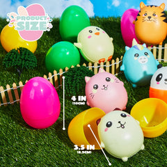 JOIN 10-Pack Jumbo Easter Eggs with Animal Squishy Toys