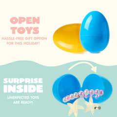 JOIN 12-Pack Prefilled Easter Eggs with Bead Jewelry Toys