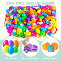JOIN 160-Piece Prefilled Easter Eggs with Assorted Toys