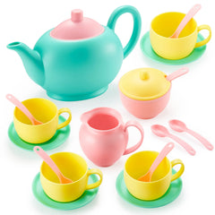 JOIN 18-Piece BPA-Free Pretend Play Tea Party Set for Kids