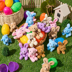 JOYIN 18 Pcs Prefilled Easter Eggs with Plush Animals