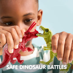JOIN 19-Piece Dinosaur Toy Set with Play Mat and Storage Cage