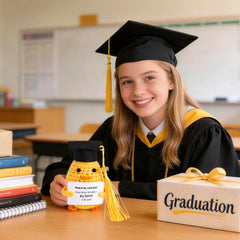 2026 Handmade Crochet Graduation Plush Duck for High School College Toddler Grad Gifts