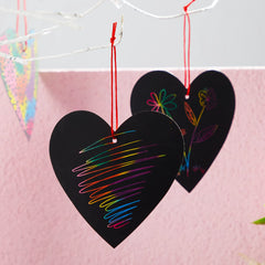 JOYIN 24 Pack Valentine's Day Cards with Scratch Heart Paper