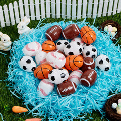 JOYIN 24-Pack 2.3-Inch Assorted Sports Ball Plastic Easter Eggs