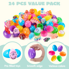 JOYIN 24-Pack Prefilled Easter Eggs with Assorted Toys