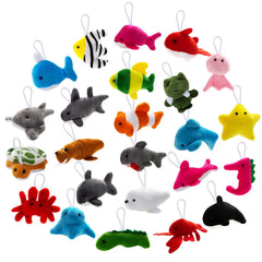JOYIN 24 Prefilled Easter Eggs with Sea Animal Plush Toys
