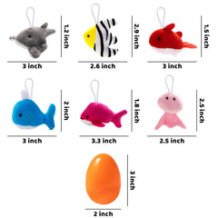 JOYIN 24 Prefilled Easter Eggs with Sea Animal Plush Toys