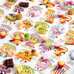 JOYIN 28 Pack Valentine's Day Cards with Kawaii Dessert Fidget Toys, 14 Designs