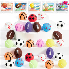 JOYIN 28-Pack Valentine's Day Kawaii Sports Ball Mochi Stress Relief Fidget Toys for Kids